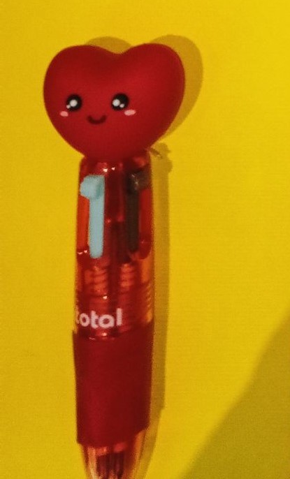 Mini penna 4 colori con cuore